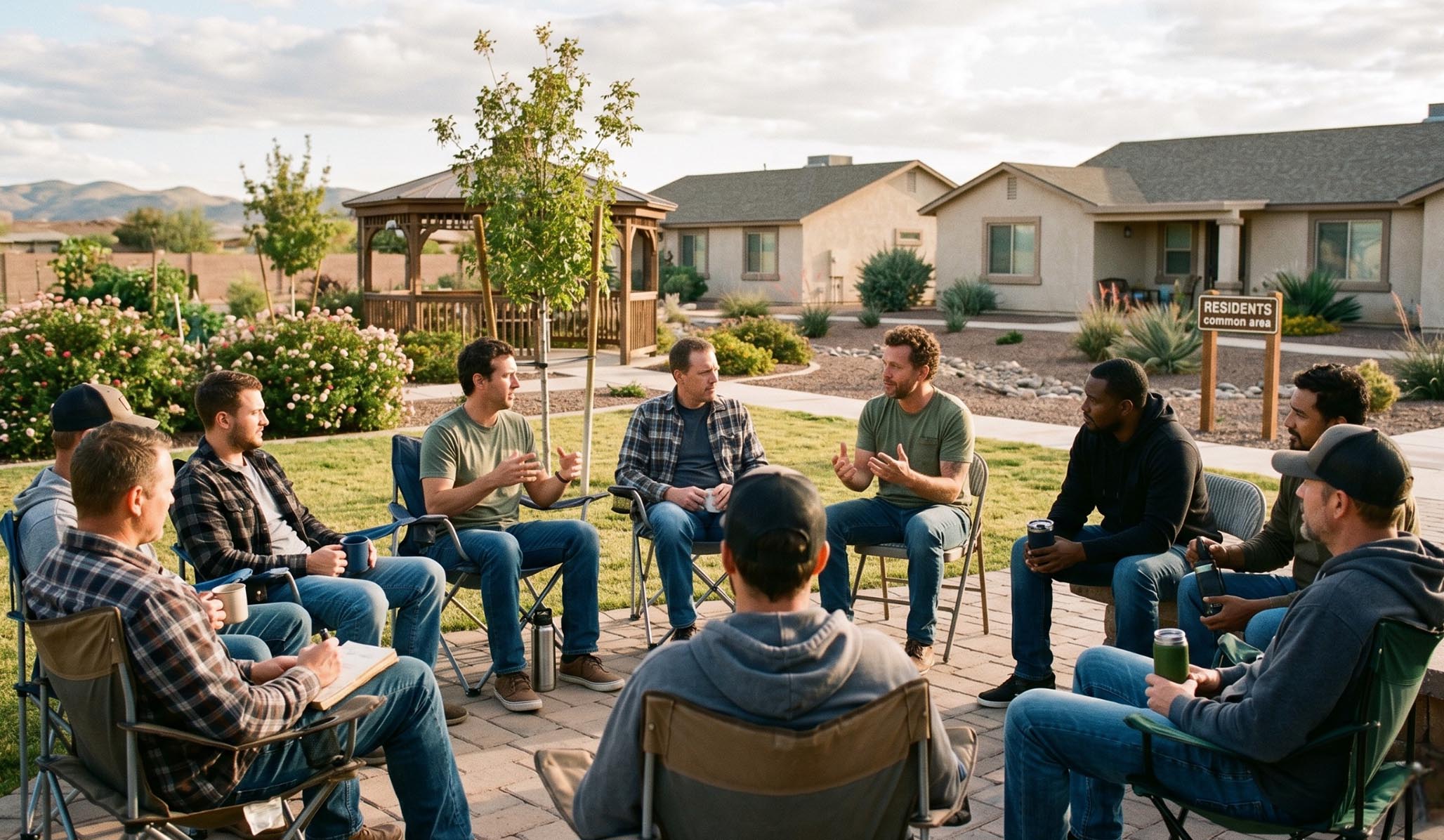 Sober living community connection and group support in Orange County